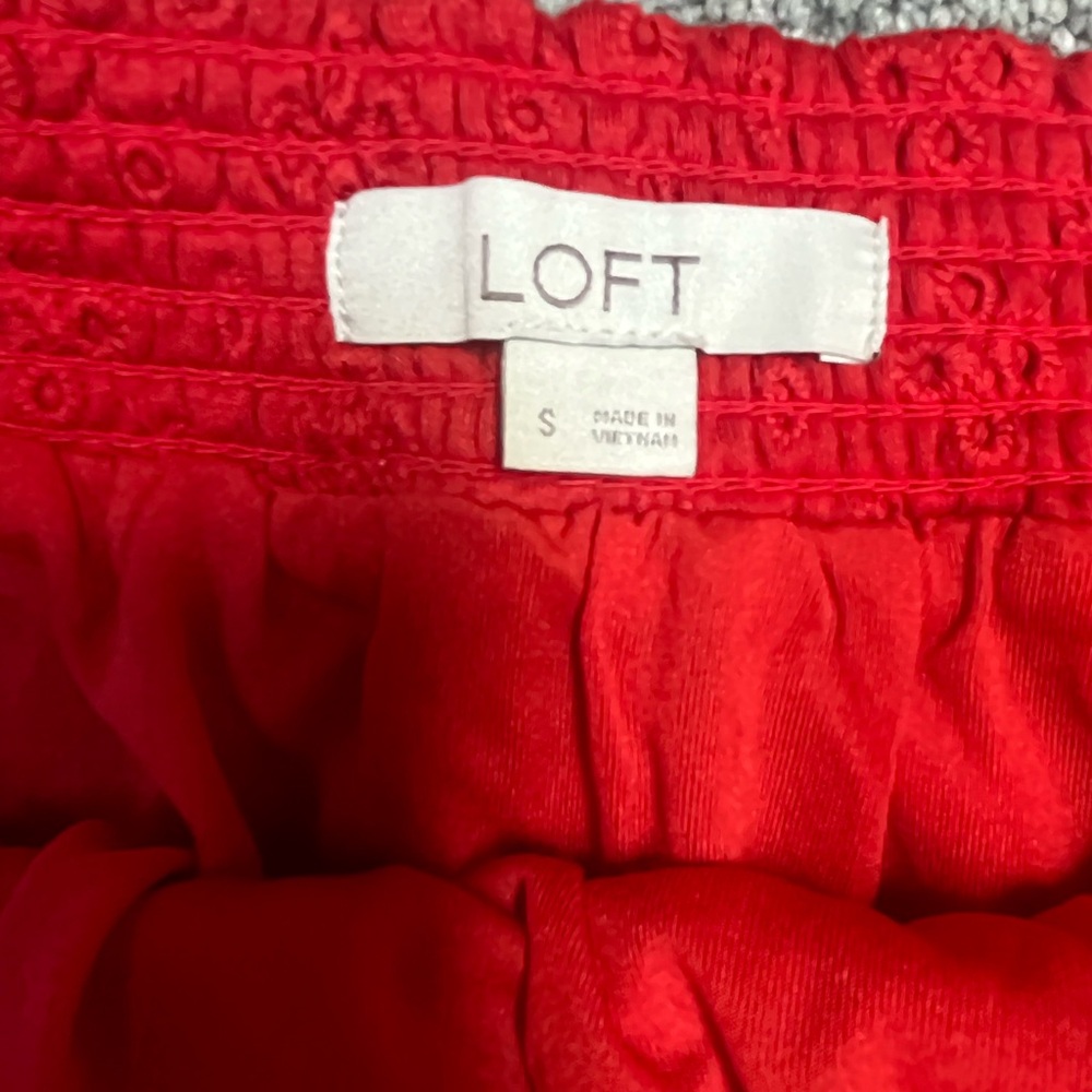 LOFT Tomato Red EyeletSkirt - Picture 4 of 4